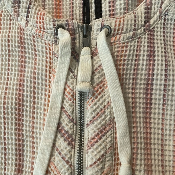 Free People Waffle Knit Full Zip Lightweight Jacket Size M - Picture 5 of 11